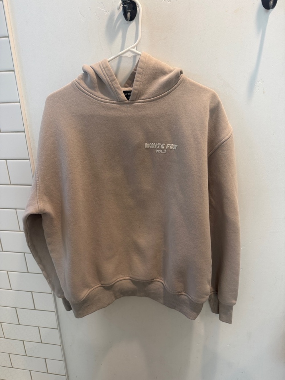 White Fox Boutique Taupe Hoodie Sweatshirt